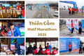 Runner hào hứng nhận bib giải chạy Thiên Cầm Half Marathon