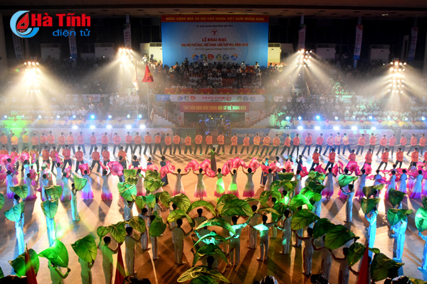 photo an tuong man the duc nghe thuat tai dai hoi tdtt ha tinh