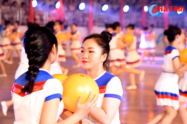 photo an tuong man the duc nghe thuat tai dai hoi tdtt ha tinh