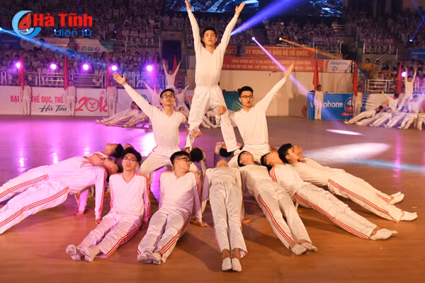 photo an tuong man the duc nghe thuat tai dai hoi tdtt ha tinh