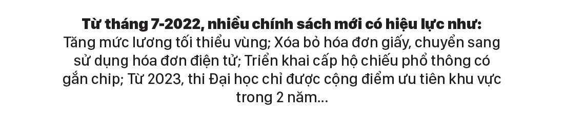 Những chính sách mới, có hiệu lực từ tháng 7/2022