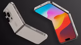 Bản dựng một chiếc iPhone gập vỏ sò. Ảnh: Apple Insider