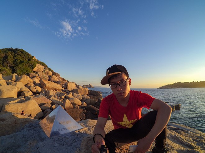 Minh Huy check-in tại Mũi Đôi (Khánh Hòa) - cực Đông củaTổ quốc hôm 4/8. 9x ha tinh di xuyen viet chup canh dep que huong