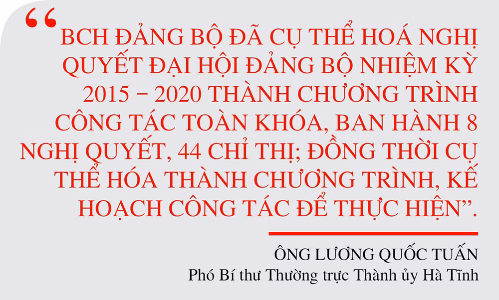 Vững nền tảng, chắc tương lai, xây dựng thành phố Hà Tĩnh thành một trong những đô thị trung tâm vùng Bắc Trung Bộ