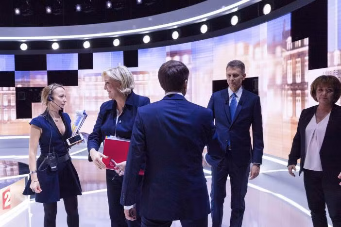 can canh tranh luan macron le pen truoc them bau cu tong thong phap
