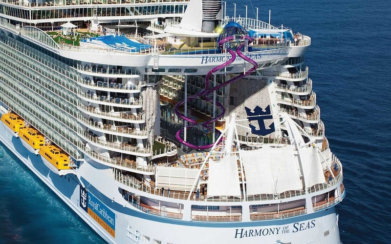 Máng trượt cao nhất trên tàu du lịch: Trượt trên máng nước cao nhất thế giới giữa biển khơi cũng là một lựa chọn thú vị. Con tàu Harmony of the Seas của công ty Royal Caribbean sở hữu máng trượt giúp du khách lướt qua 10 boong tàu. Ảnh: Royal Caribbean. chong mat voi nhung dia diem cao nhat the gioi