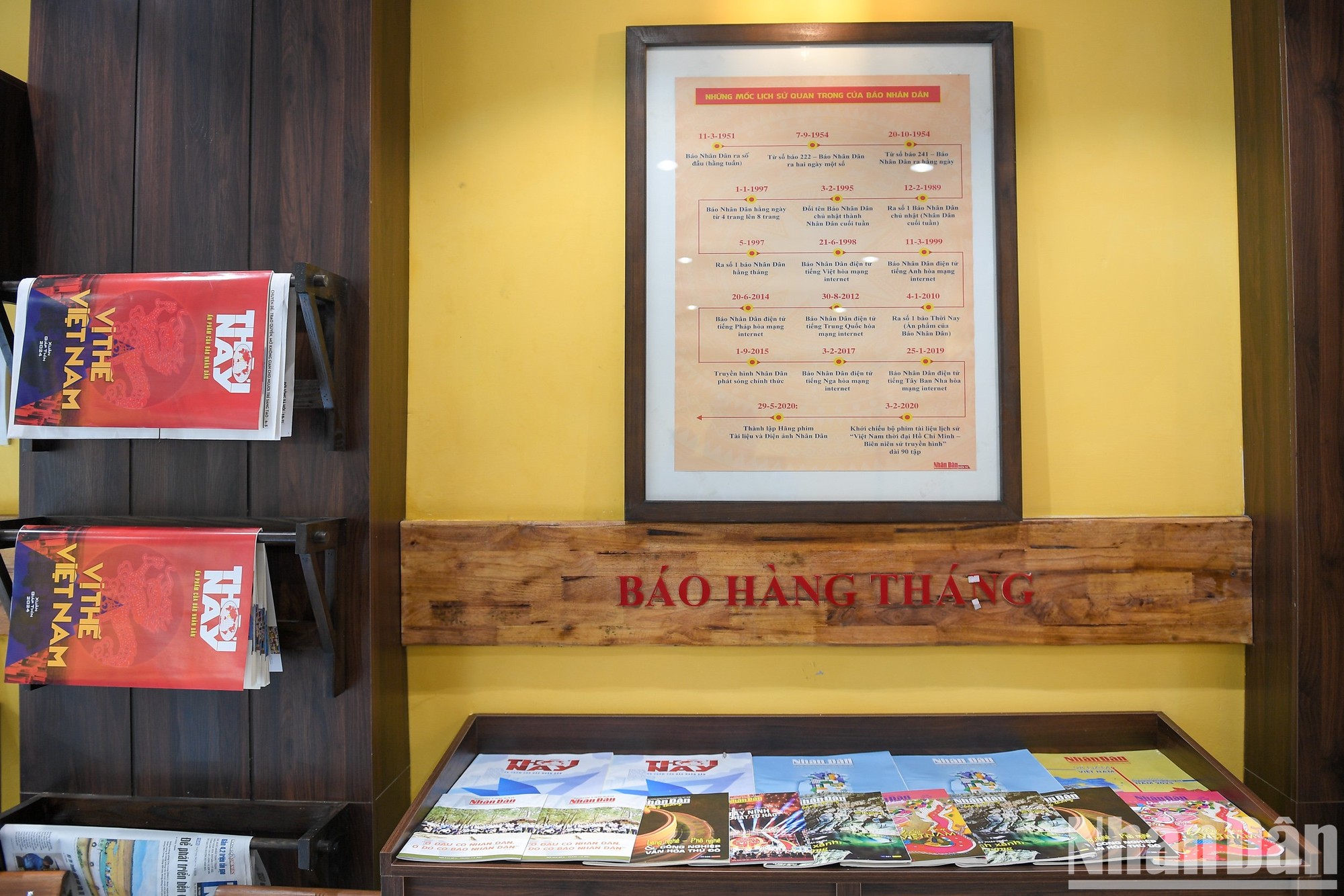 Không gian gian trưng bày tại cổng Báo Nhân Dân gồm các ấn phẩm đặc biệt, các tư liệu quan trọng của Báo Nhân Dân, nơi đây sẽ mở cửa tự do, miễn phí cho người dân và độc giả đến xem và trải nghiệm.