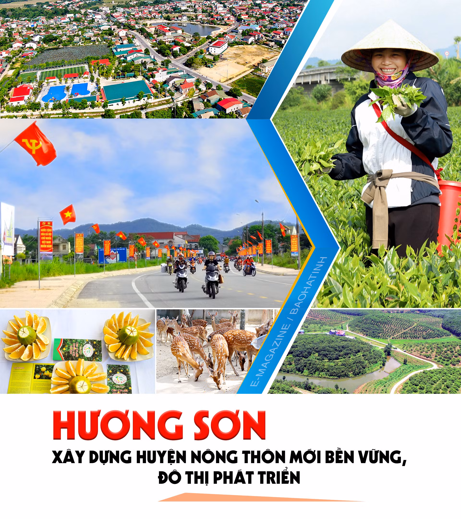 Hương Sơn xây dựng huyện nông thôn mới bền vững, đô thị phát triển