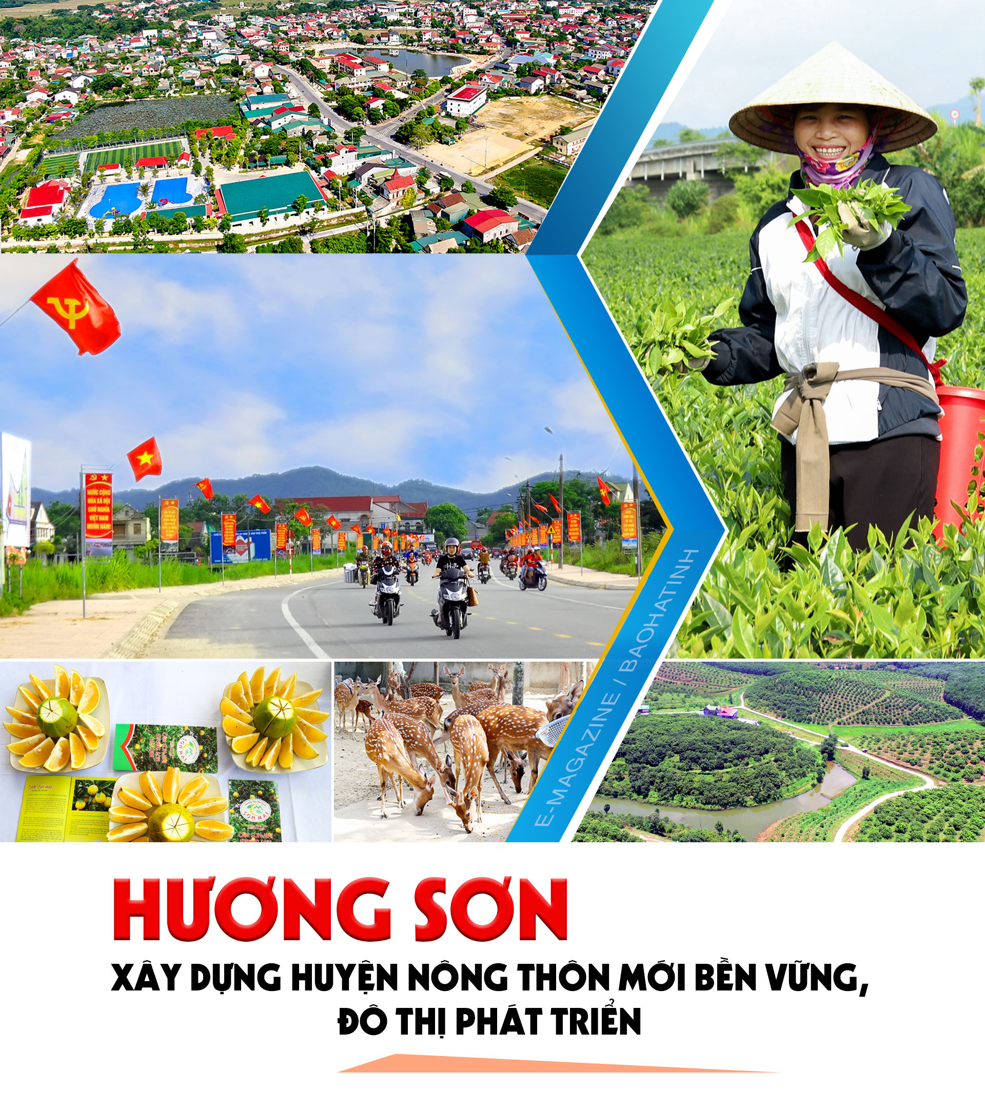 Hương Sơn xây dựng huyện nông thôn mới bền vững, đô thị phát triển ảnh 1 Hương Sơn xây dựng huyện nông thôn mới bền vững, đô thị phát triển