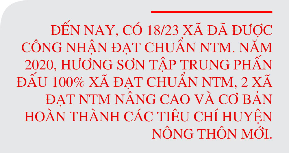Hương Sơn xây dựng huyện nông thôn mới bền vững, đô thị phát triển ảnh 8 Hương Sơn xây dựng huyện nông thôn mới bền vững, đô thị phát triển