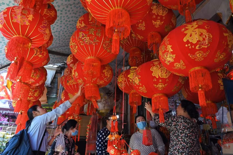 Khung cảnh trang trí tết ở các quốc gia châu Á