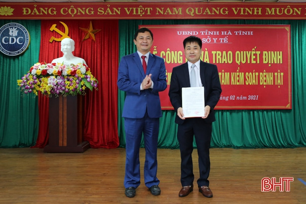 Công bố quyết định bổ nhiệm Giám đốc Trung tâm Kiểm soát bệnh tật Hà Tĩnh