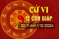 Tử vi tuần mới từ ngày 25/11 - 1/12/2024 của 12 con giáp.