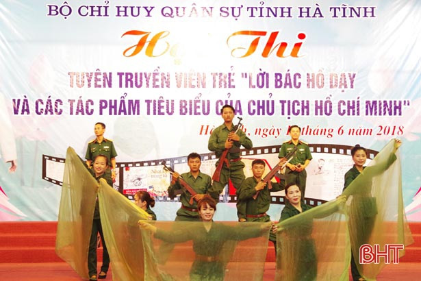 Bộ CHQS Hà Tĩnh thi tuyên truyền viên trẻ về “Lời Bác Hồ dạy”