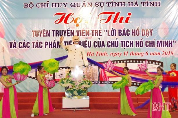 Bộ CHQS Hà Tĩnh thi tuyên truyền viên trẻ về “Lời Bác Hồ dạy”