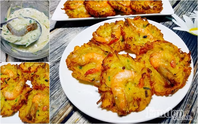 Làm bánh tôm chiên giòn ăn thật “đã” cho ngày cuối tuần