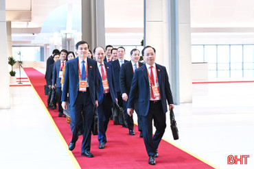 Hình ảnh đoàn đại biểu Hà Tĩnh dự Đại hội XIV của Đảng