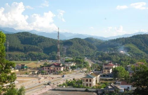 Thị trấn Vũ Quang hôm nay. Ảnh: Đình Thông