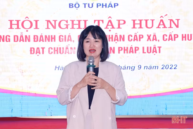 Gần 200 cán bộ, công chức tư pháp Hà Tĩnh được hướng dẫn nghiệp vụ về chuẩn tiếp cận pháp luật