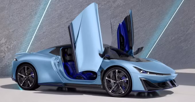 Ô tô điện Trung Quốc có công suất lớn hơn cả siêu xe Bugatti Veyron