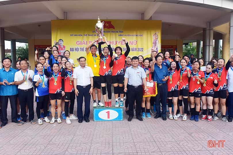 Hương Khê vô địch Giải Bóng chuyền nữ Đại hội TDTT Hà Tĩnh