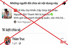 Đưa tin giả bắt cóc trẻ em để chiếm đoạt tiền từ thiện