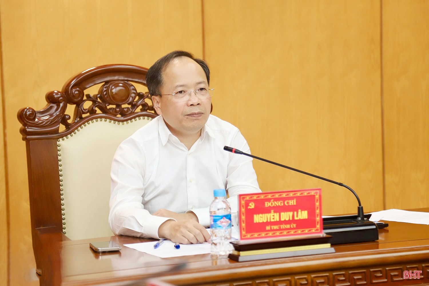 Bí thư Tỉnh ủy Nguyễn Duy Lâm kết luận buổi làm việc. bqbht_br_img-5406-copy.jpg