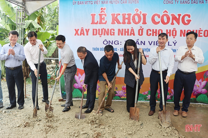 Công ty Xăng dầu Hà Tĩnh xây 7 nhà ở cho hộ nghèo Cẩm Xuyên