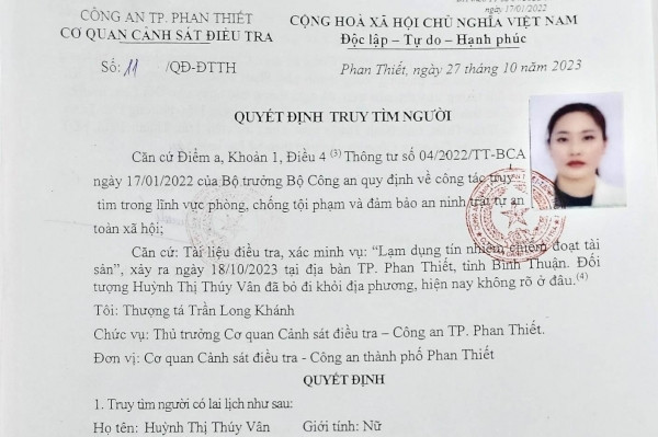 Truy tìm vợ chồng chủ hụi ôm 19 tỷ đồng đi khỏi nơi cư trú