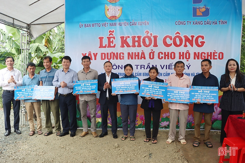 Công ty Xăng dầu Hà Tĩnh xây 7 nhà ở cho hộ nghèo Cẩm Xuyên