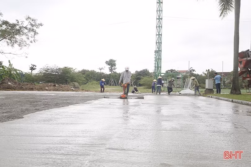 Sân Hà Tĩnh sẵn sàng cho trận derby xứ Nghệ