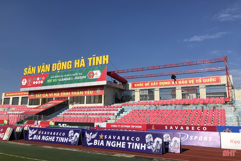 Sân Hà Tĩnh sẵn sàng cho trận derby xứ Nghệ