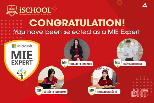 4 giáo viên iSchool Hà Tĩnh được vinh danh “Chuyên gia giáo dục sáng tạo Microsoft”