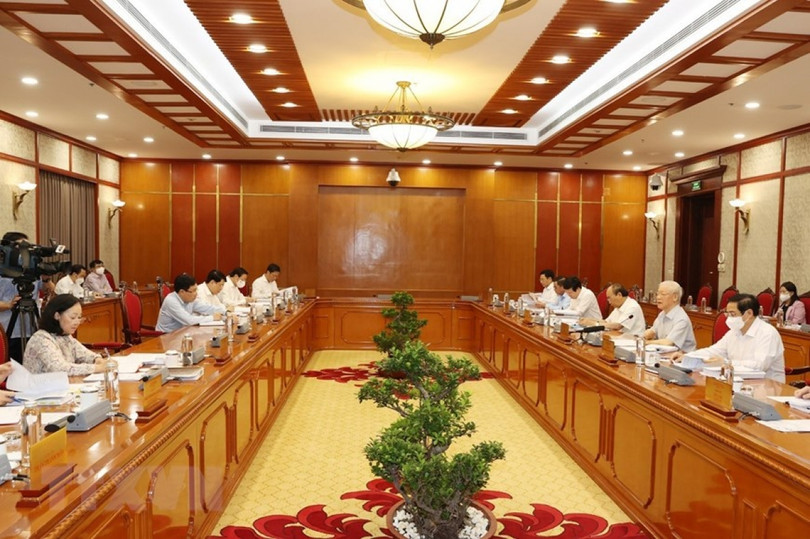 Toàn cảnh cuộc họp - Ảnh: TTXVN Phòng, chống tham nhũng phải gắn với phòng, chống tiêu cực trong tư tưởng, đạo đức