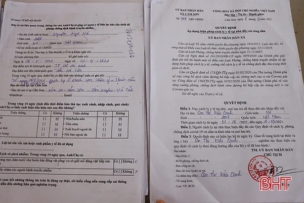 Cẩm Xuyên tăng cường giám sát công dân sau khi hoàn thành cách ly tập trung