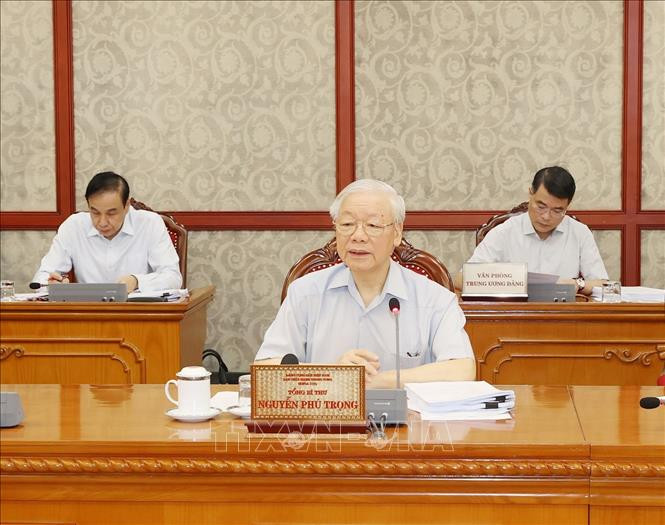 Tổng Bí thư Nguyễn Phú Trọng: Tham nhũng và suy thoái về tư tưởng chính trị, đạo đức, lối sống, “tự diễn biến”, “tự chuyển hóa” đều là những biểu hiện tiêu cực- Ảnh: TTXVN Phòng, chống tham nhũng phải gắn với phòng, chống tiêu cực trong tư tưởng, đạo đức