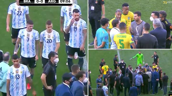 Đá 7 phút, Messi và cầu thủ Argentina ngừng thi đấu để phản đối cảnh sát Brazil