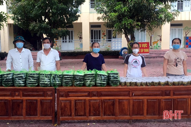 Huyện Kỳ Anh hỗ trợ hơn 71 ngàn suất cơm cho các khu cách ly tập trung