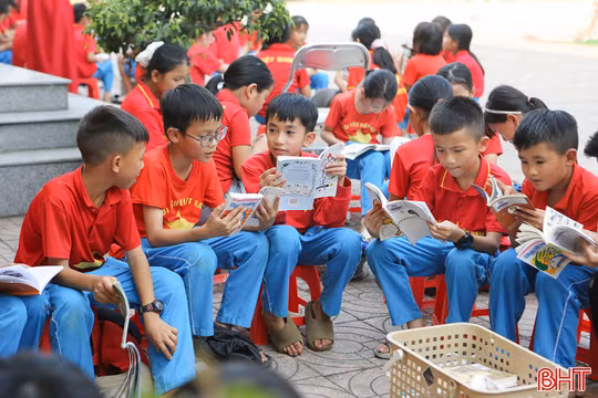 Sôi nổi ngày hội đọc sách tại các trường học Hà Tĩnh