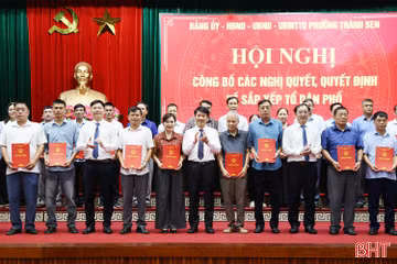 Phường Thành Sen kiện toàn tổ chức bộ máy cán bộ tổ dân phố sau sắp xếp