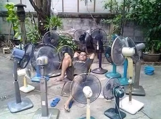 Muôn kiểu “giải nhiệt” hài hước trong cái nóng oi bức 40 độ