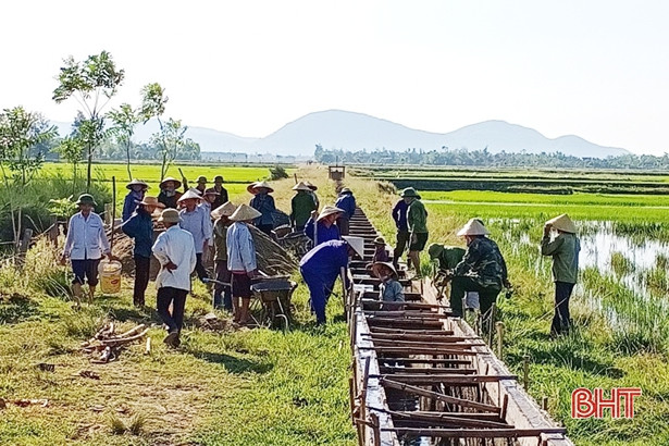 Nắng nóng, nông dân Hà Tĩnh vẫn say sưa làm đẹp vườn, sạch lối