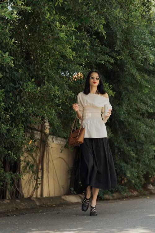 Váy đơn sắc cho nàng công sở