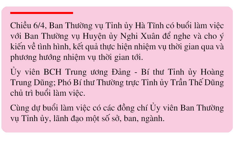 Xây dựng huyện nông thôn mới kiểu mẫu Nghi Xuân vì lợi ích thiết thực nhất cho Nhân dân