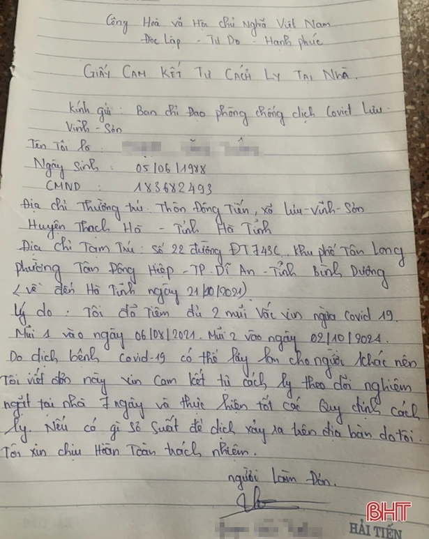 Hà Tĩnh giám sát chặt việc cách ly, theo dõi sức khỏe tại nhà để kiểm soát dịch trong trạng thái mới