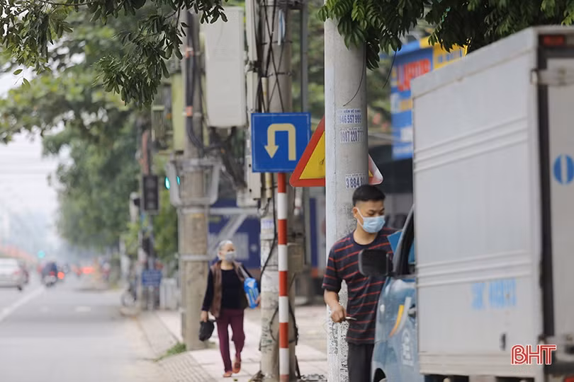 Nhiều biển báo giao thông ở TP Hà Tĩnh bị che khuất, “làm khó” người đi đường 