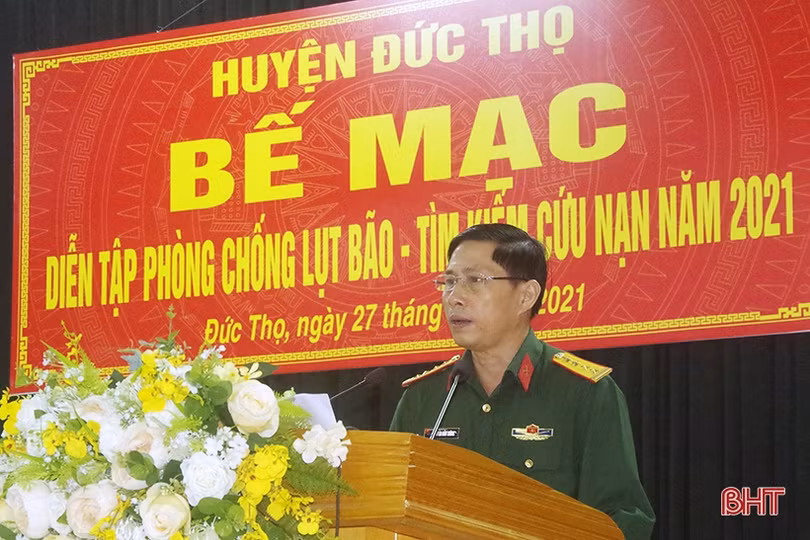 Đức Thọ tổ chức thành công diễn tập phòng chống thiên tai, tìm kiếm cứu nạn