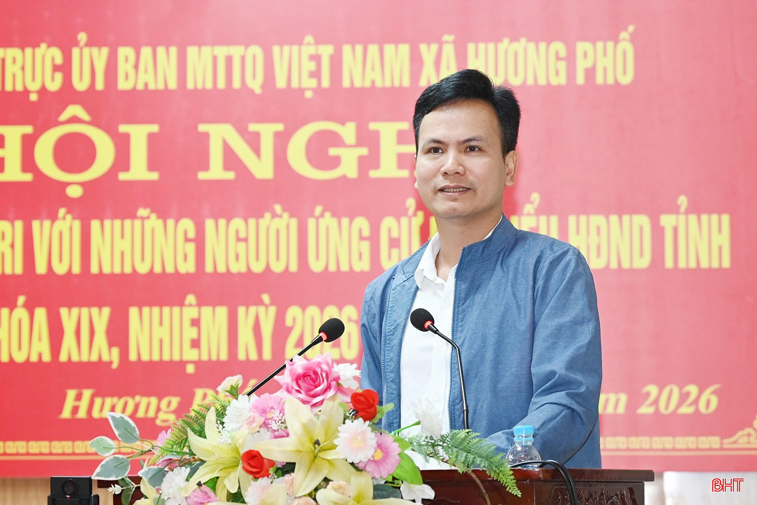 Ông Lê Đình Hòa - Ủy viên BTV Hội Nông dân tỉnh, Phó Trưởng ban Công tác Nông dân, Ủy ban MTTQ tỉnh trình bày chương trình hành động.