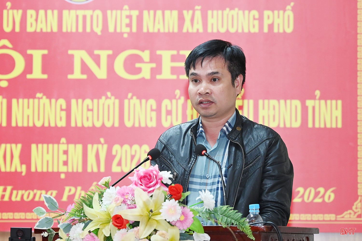 Ông Nguyễn Văn Đề - Phó Trưởng phòng Tổ chức - Hành chính, Thống kê tỉnh Hà Tĩnh trình bày chương trình hành động.