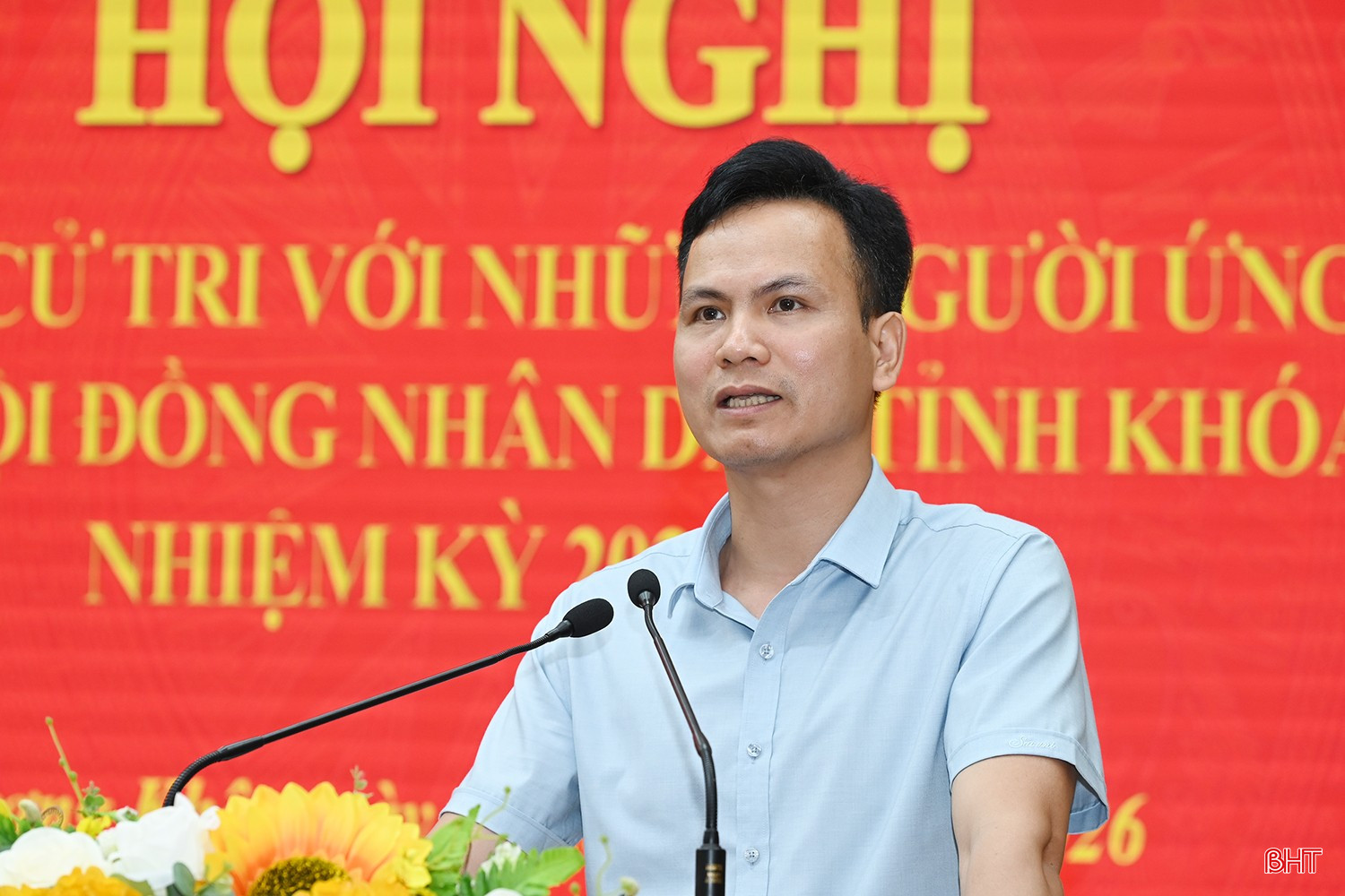 Ông Lê Đình Hòa - Ủy viên BTV Hội Nông dân tỉnh, Phó Trưởng ban Công tác Nông dân, Ủy ban MTTQ tỉnh trình bày chương trình hành động.